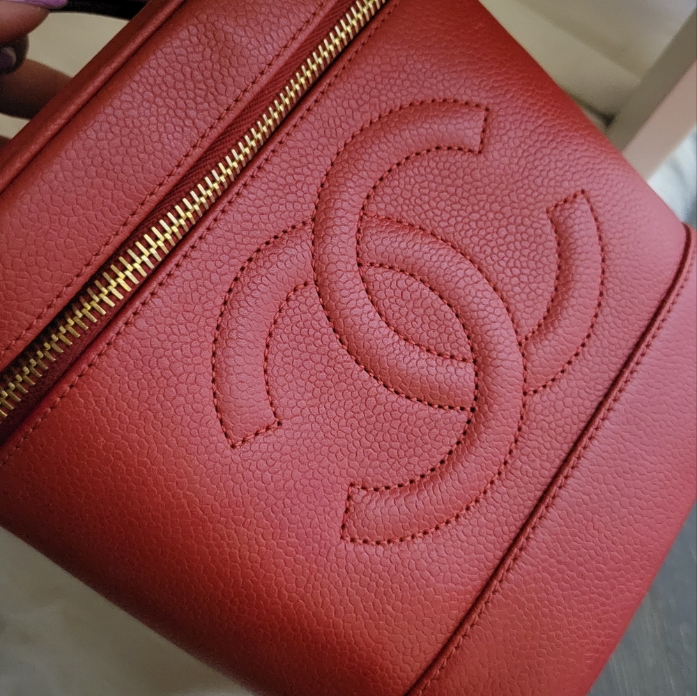 Authentic Red Chanel Vanity Case - image 3
